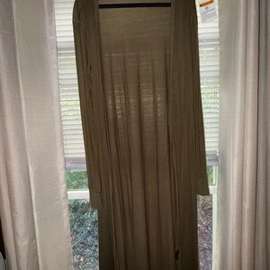 Fashion Nova Long sheer army / olive green cardigan / duster